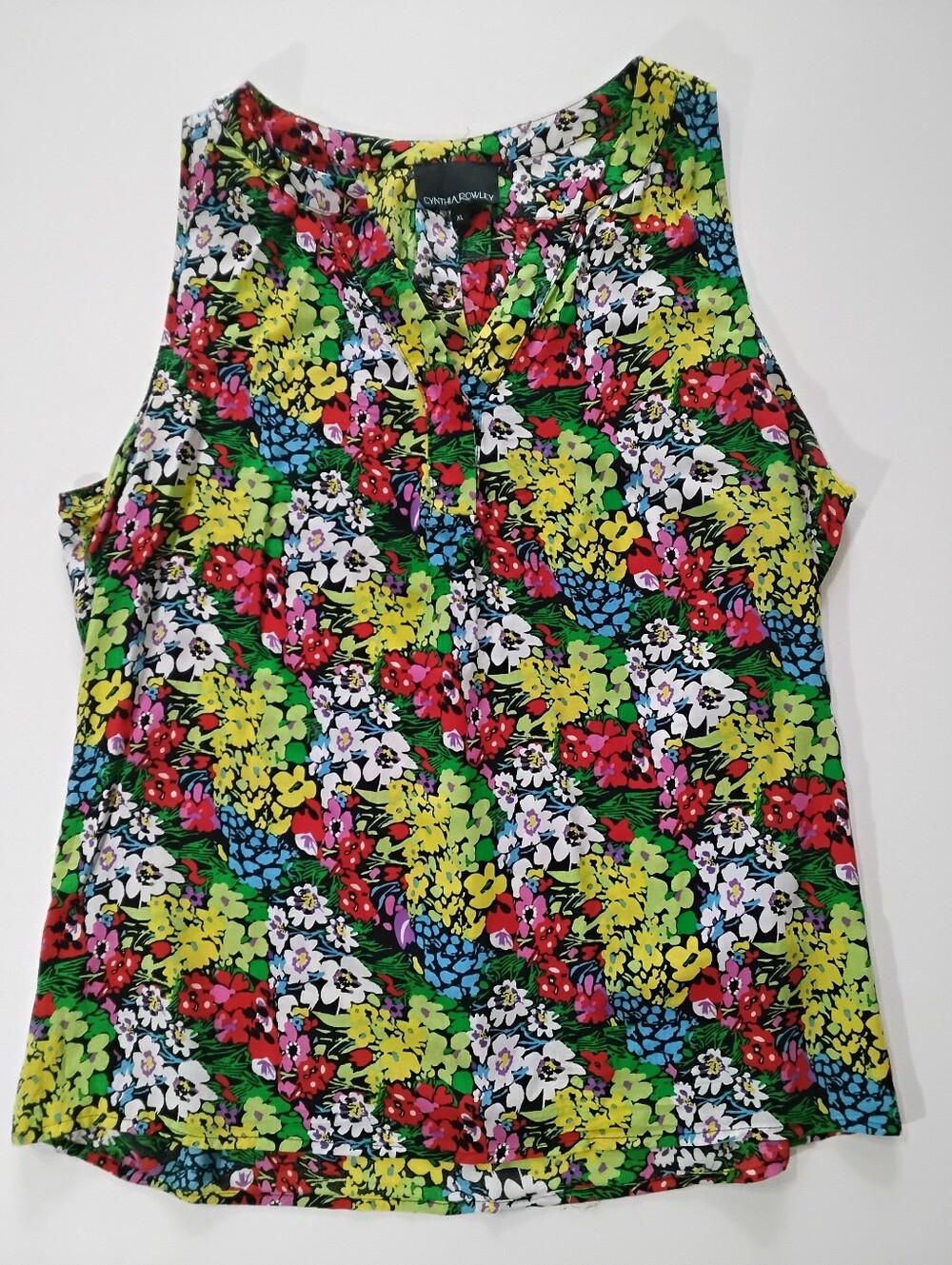 Cynthia Rowley‎ Blouse Womens XL Multicolor Floral Casual Summer Festival Top
